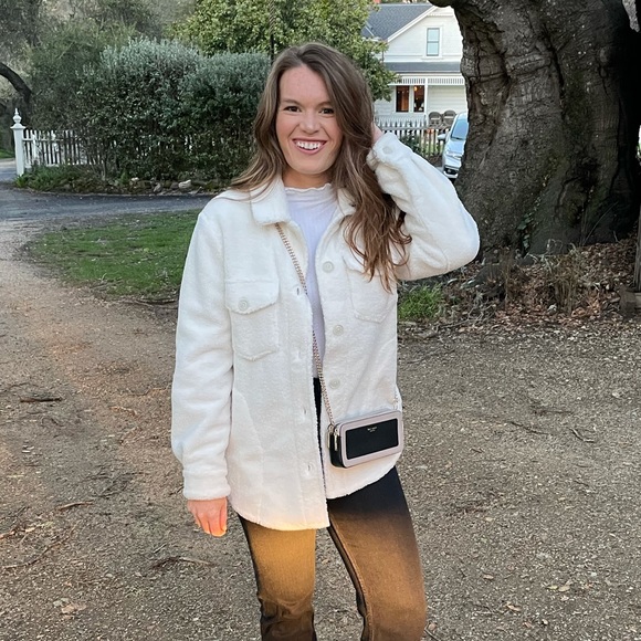 abercrombie sherpa shirt jacket, great 